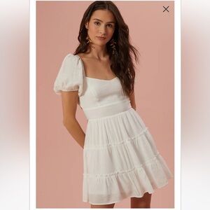 New with tags altard state Delphine mini dress in white